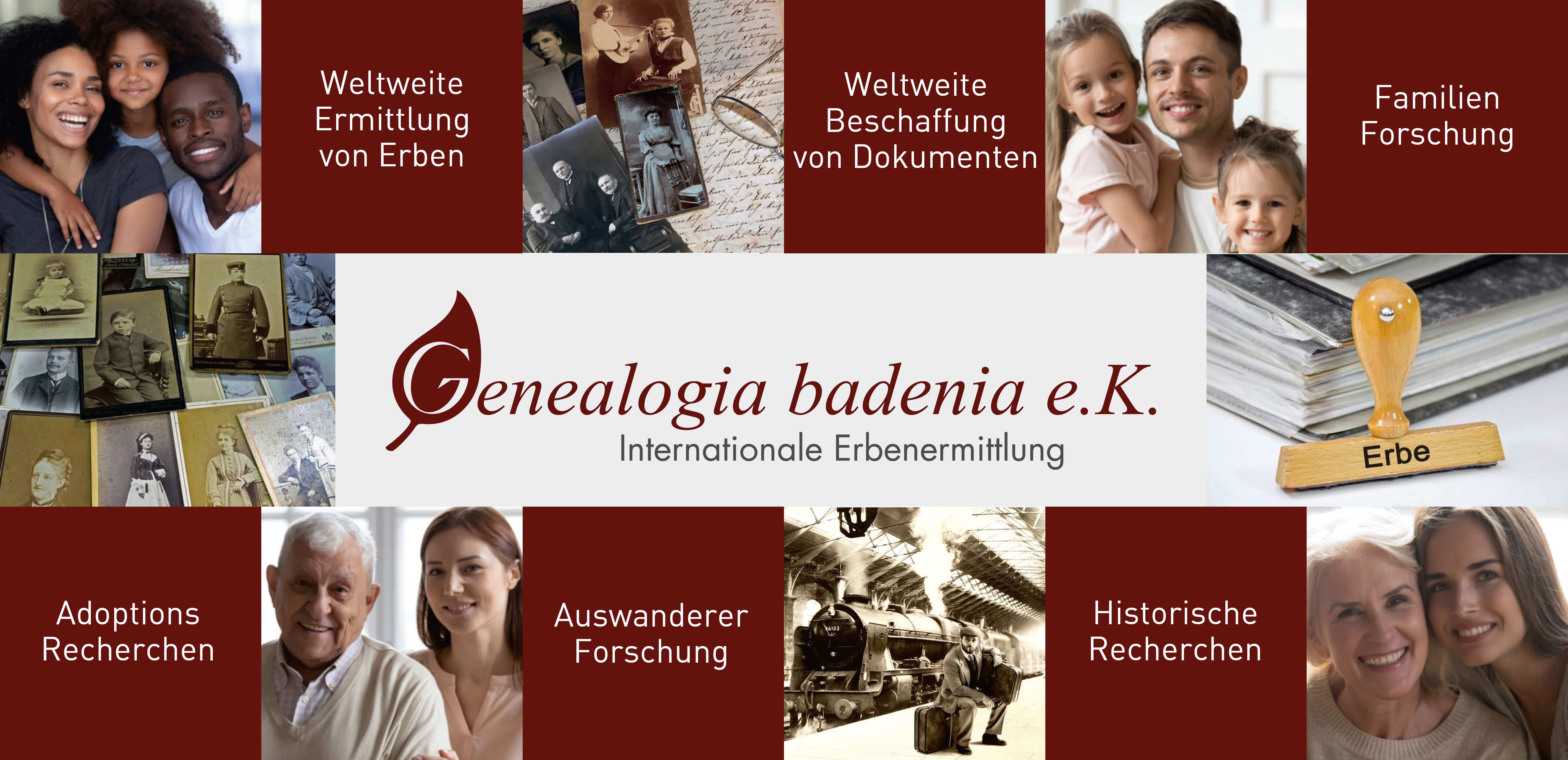 Unternehmenslogo und Überblick über die Dinestleistungen